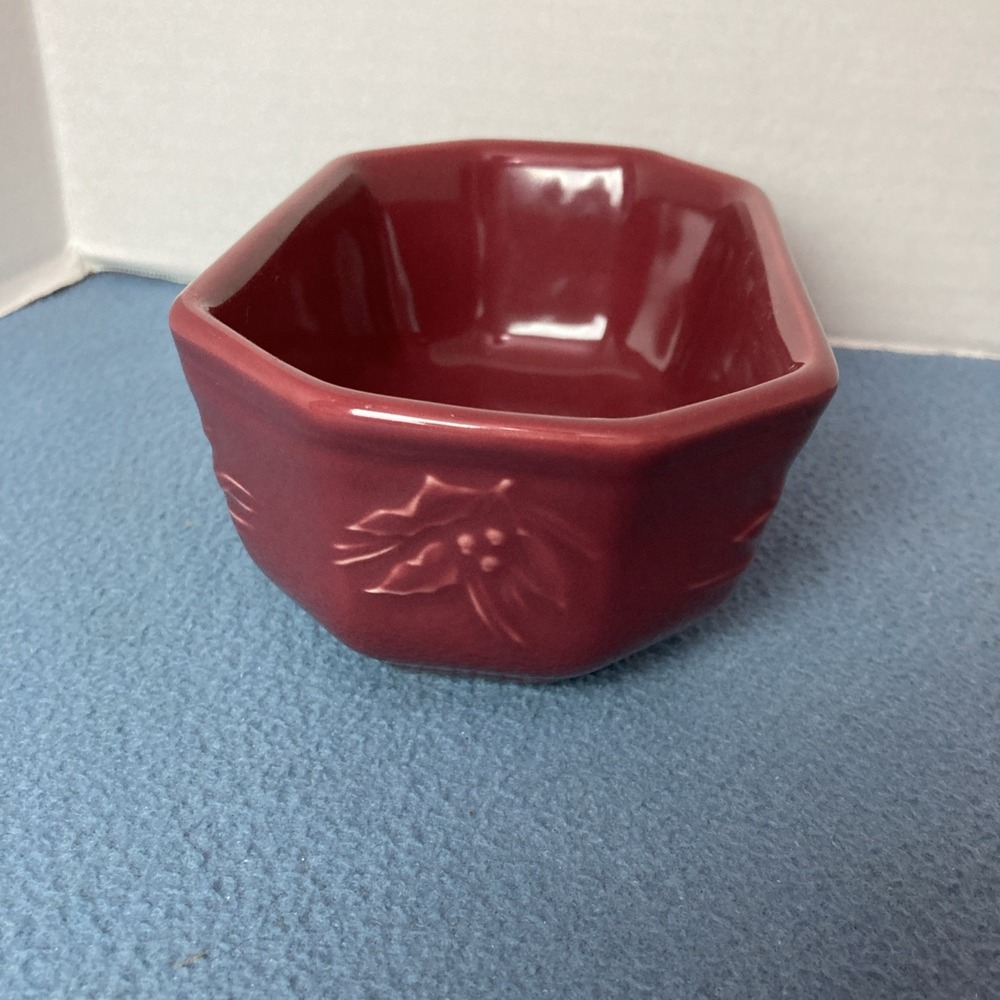 Longaberger Pottery Nature's Garland Paprika Serving/Candy/Nut/Decor Dish - Picture 4 of 10